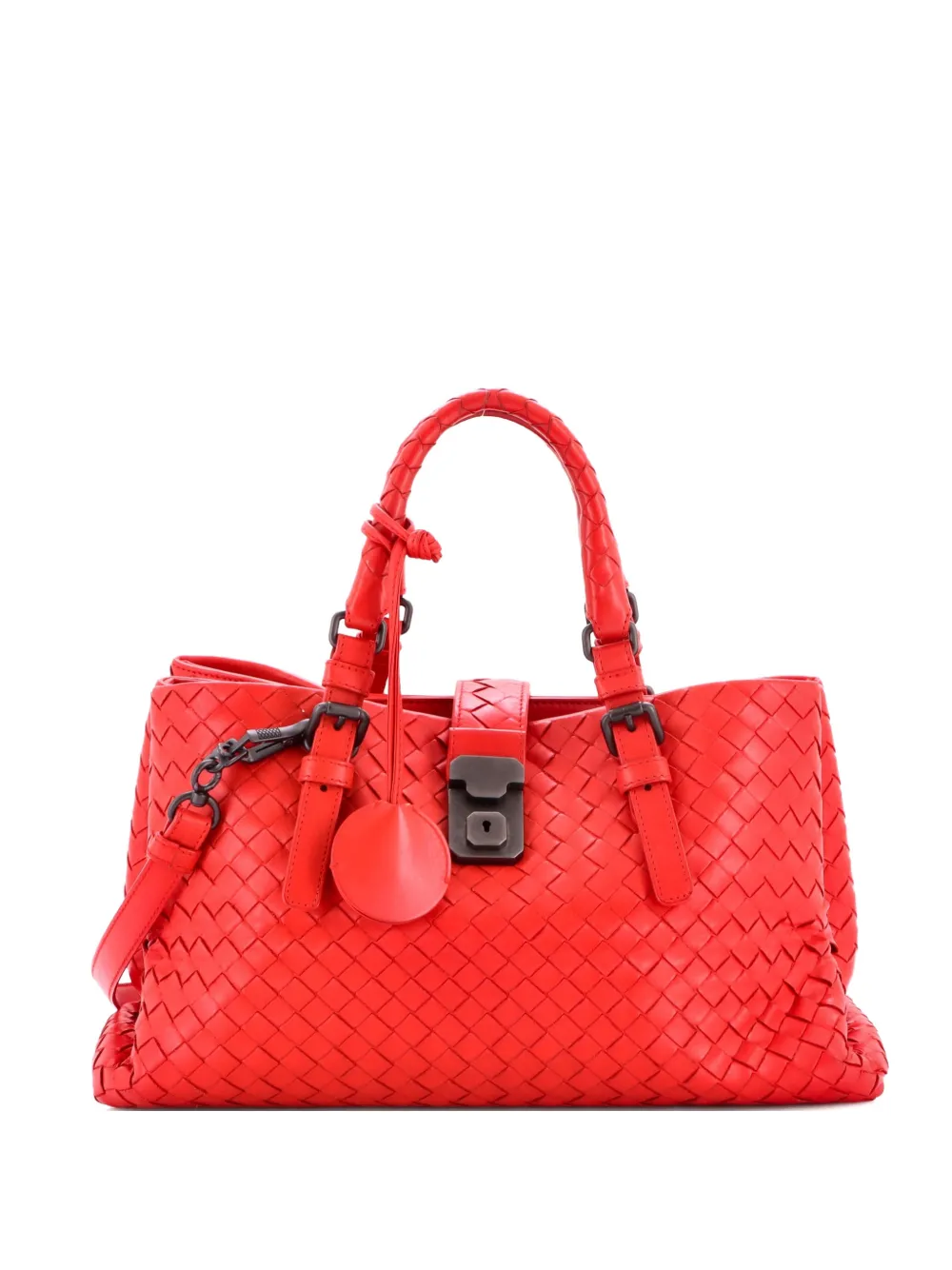 Bottega Veneta Pre-Owned Roma Bag Intrecciato Nappa Small tote bag - Rosso