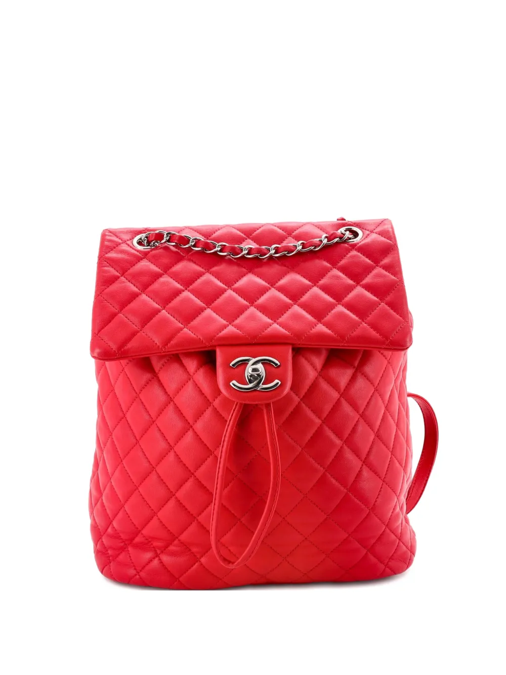 CHANEL Pre-Owned Urban Spirit Quilted Lambskin Large backpack - Rosso