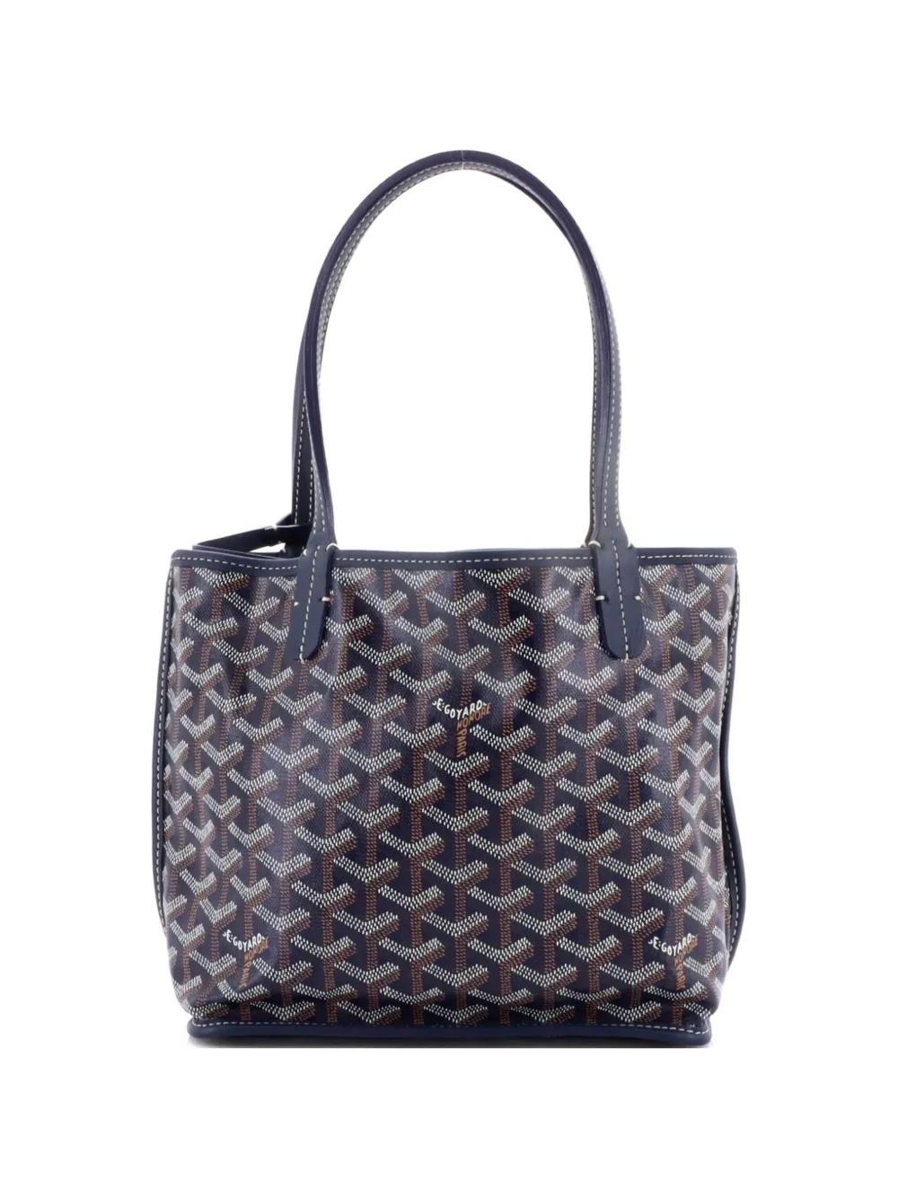 Goyard Pre-Owned Anjou Reversible Tote Coated Canvas Mini satchel - Blu
