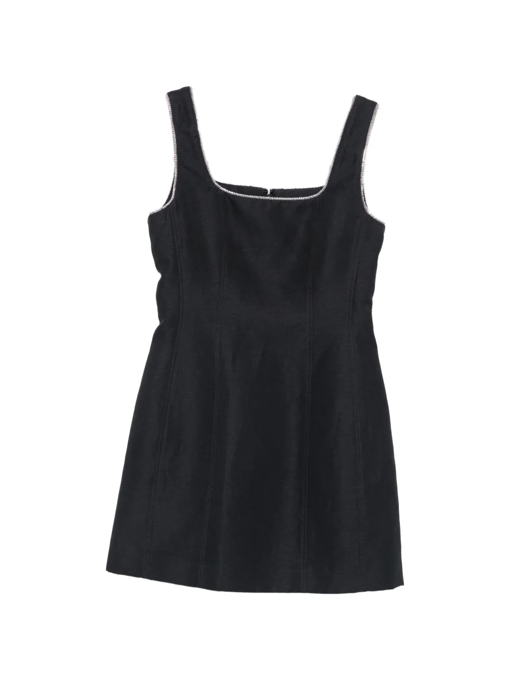 Maje crystal-embellished square-neck mini dress - Black