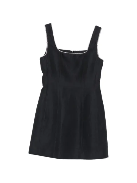 Maje crystal-embellished square-neck mini dress