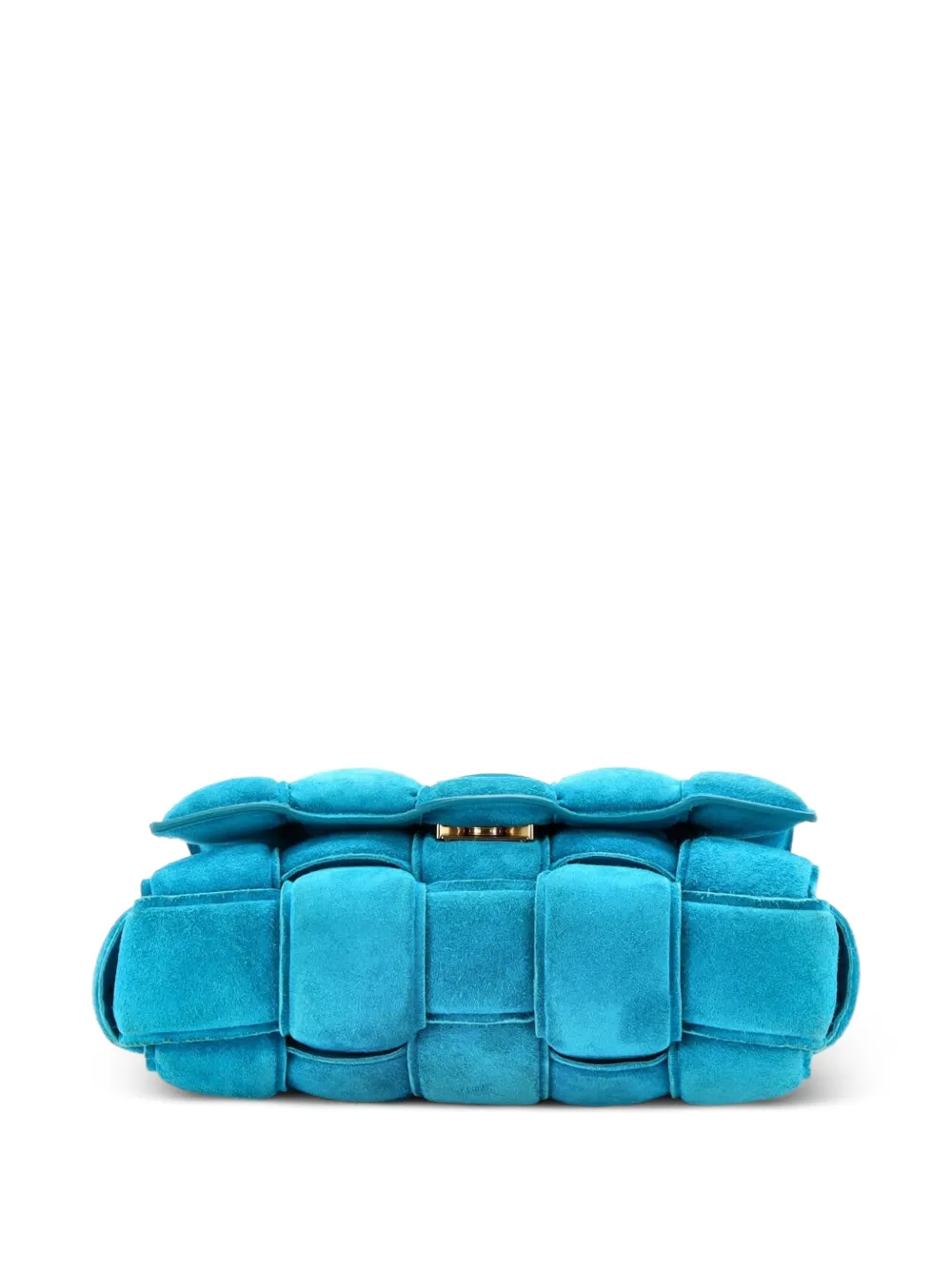 Cassette Chain Padded Maxi Intrecciato Suede Crossbody Bag