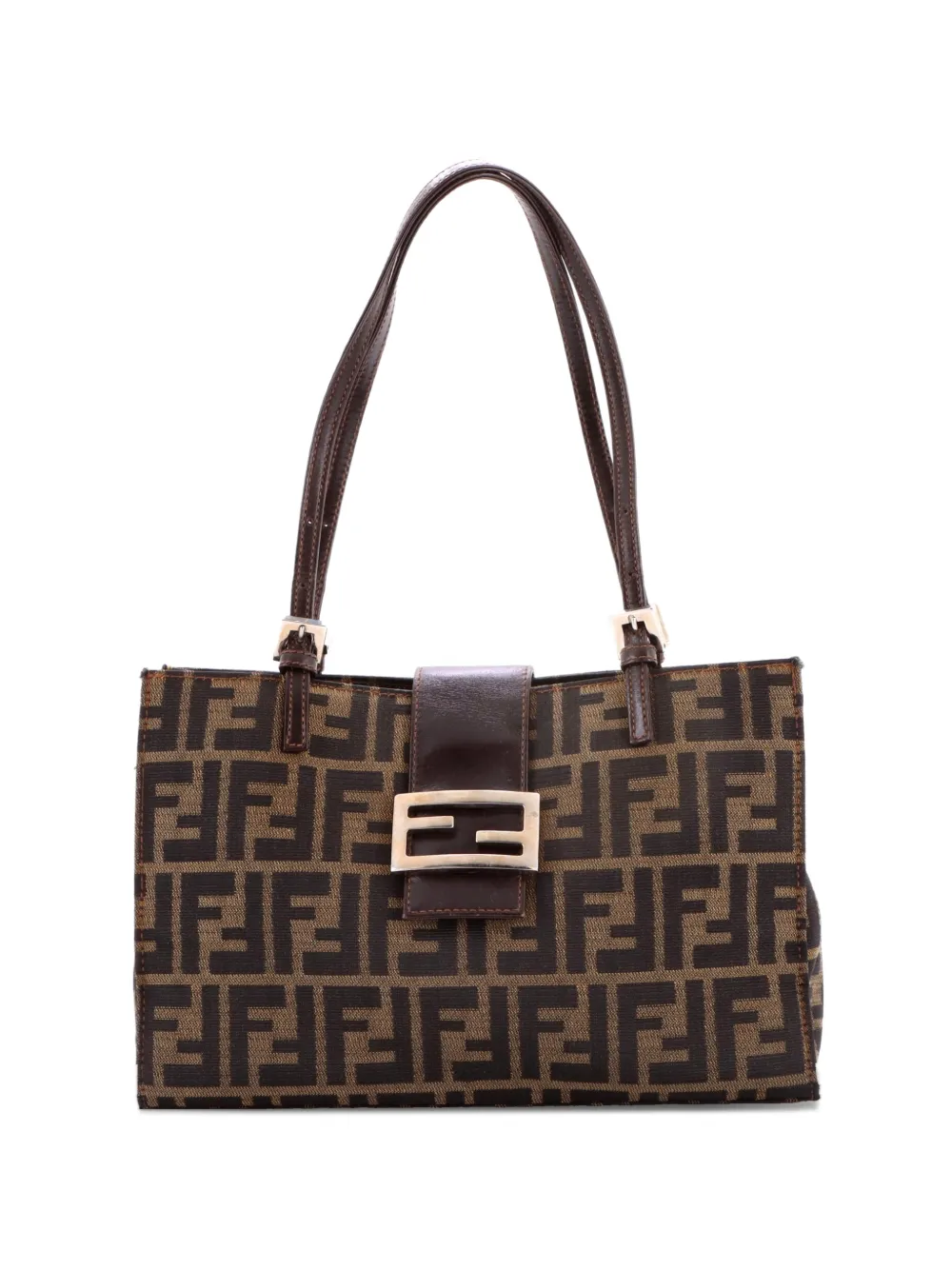 Fendi Pre-Owned Vintage Shoulder Bag Zucca Canvas Medium hobo bag - Marrone