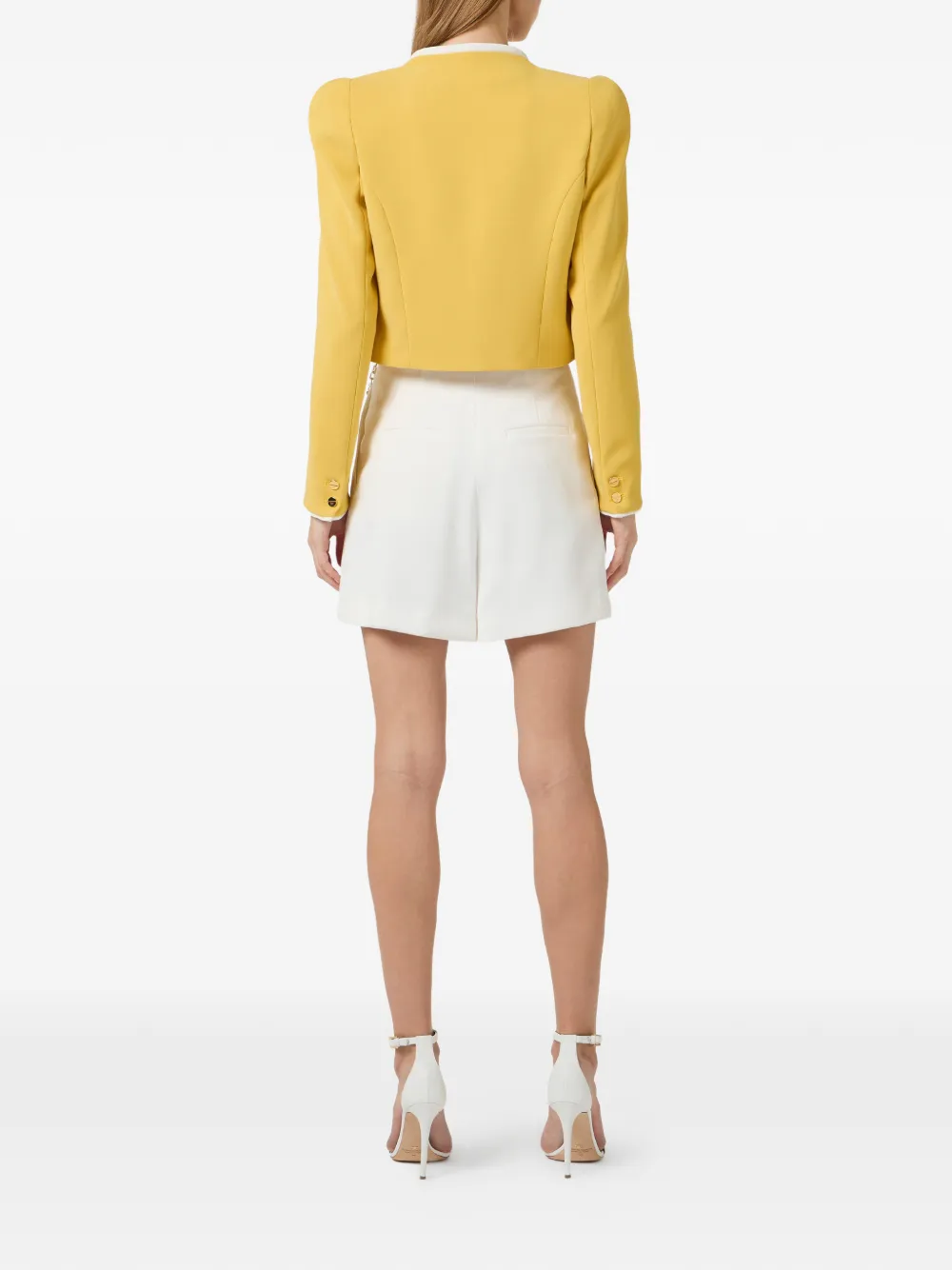  Elisabetta Franchi Shoulder-pads Jacket - Yellow 