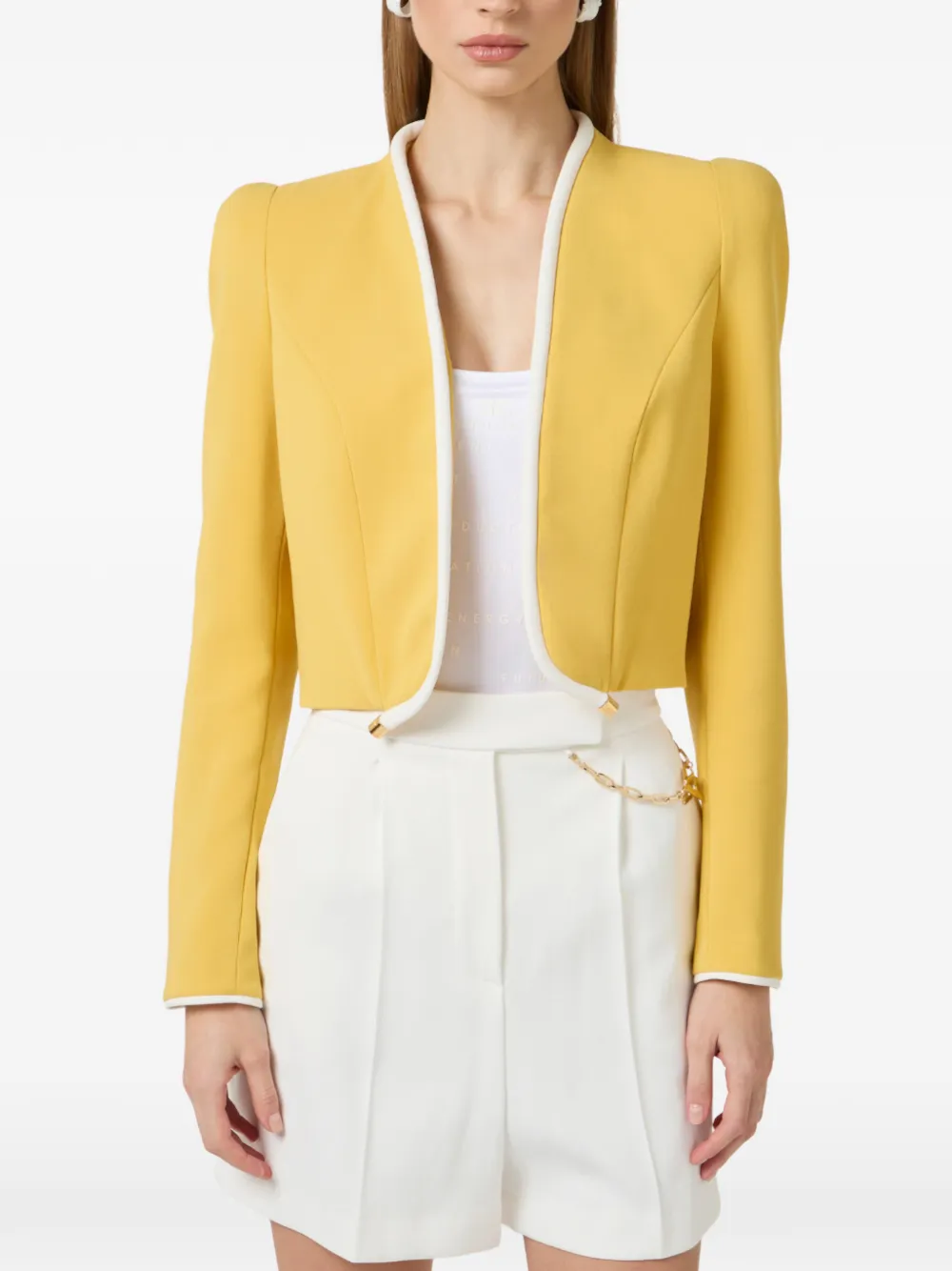 Elisabetta Franchi Cropped jack Geel