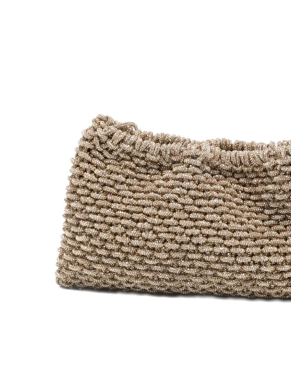 Hibourama Penelope clutch verfraaid met kristallen Goud