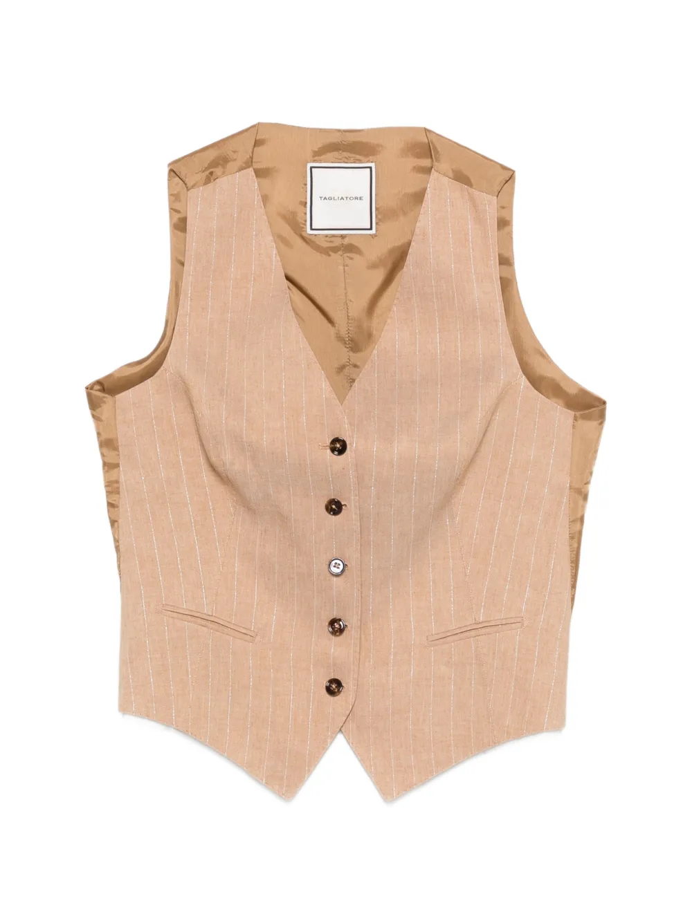 Tagliatore pinstripe buttoned waistcoat - Neutrals