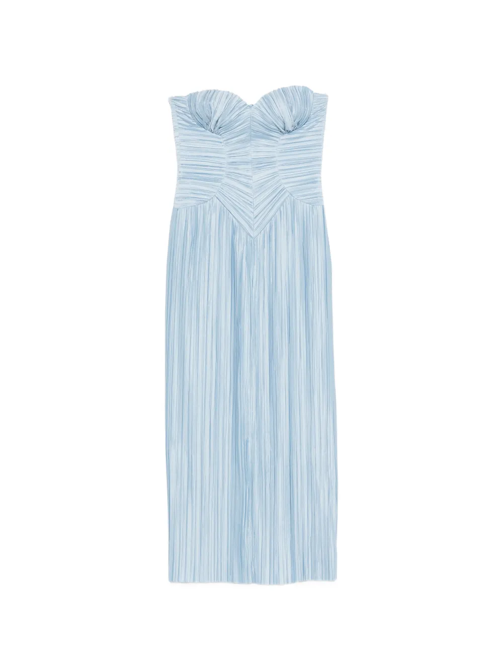 Cult Gaia sweetheart pleated dress - Blu