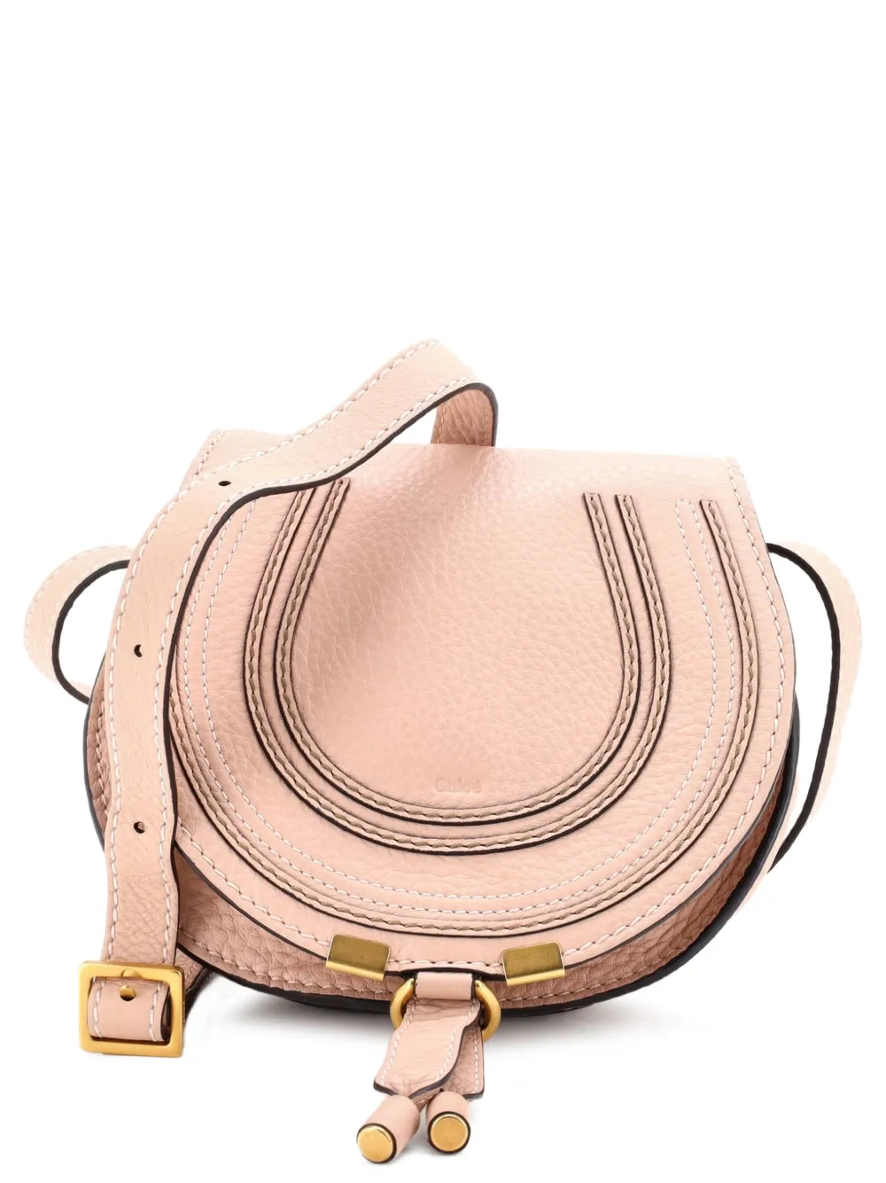 Chloé Pre-Owned Marcie Leather Mini crossbody bag - Rosa