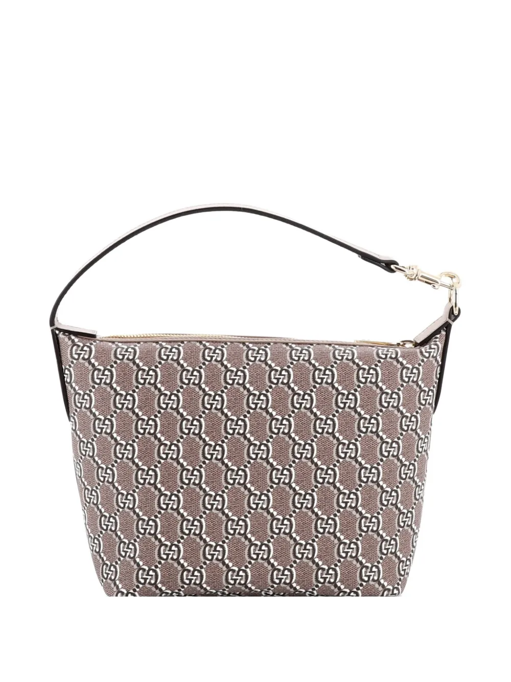 Gucci Pre-owned Ophidia Zip Shoulder Bag GG Shadow Coated Canvas Super Mini Hobo Bag in Brown, view 2