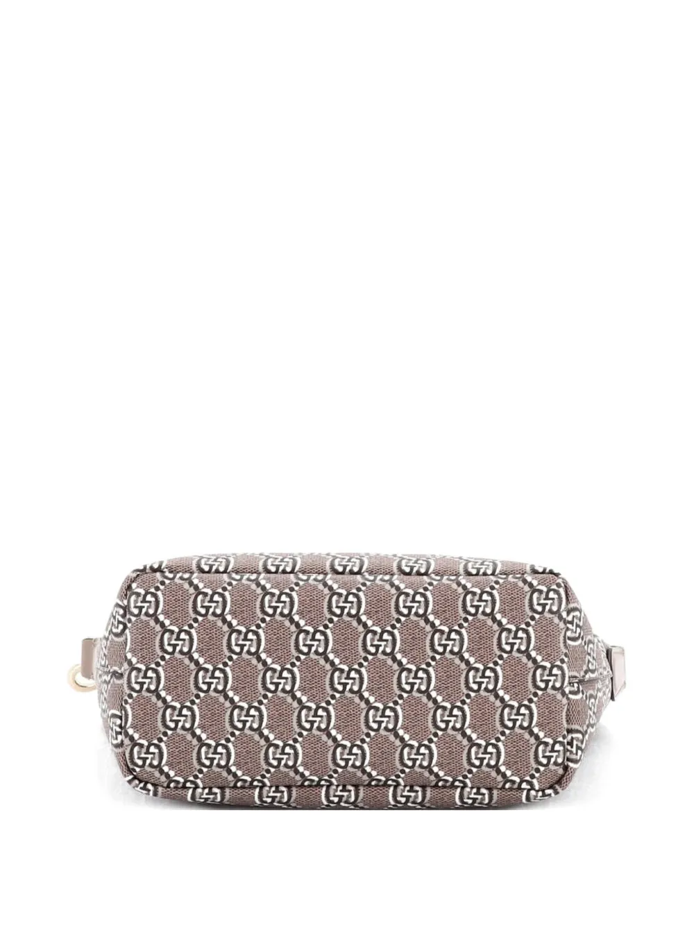Gucci Pre-owned Ophidia Zip Shoulder Bag GG Shadow Coated Canvas Super Mini Hobo Bag in Brown, view 4