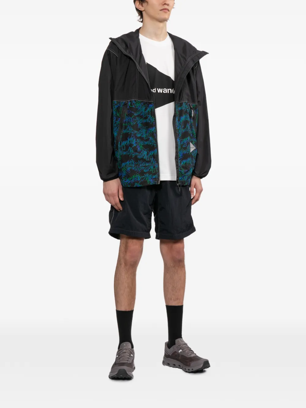 and Wander T-shirt met logoprint Wit