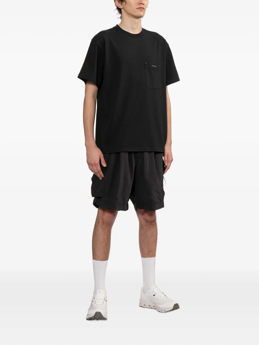 and Wander T-shirt met borstzak Zwart