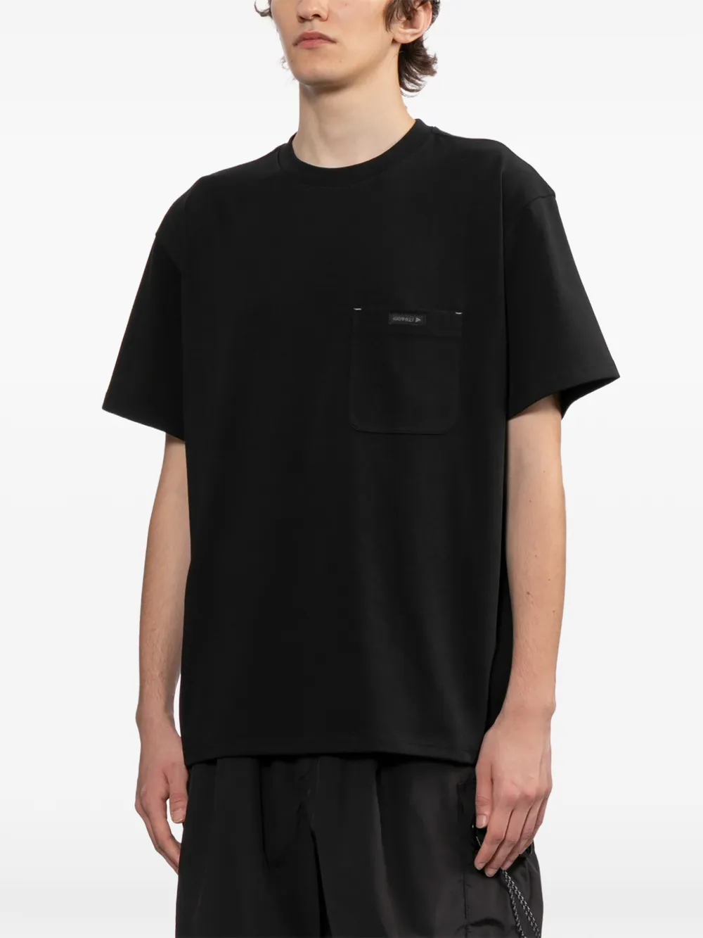 and Wander T-shirt met borstzak Zwart