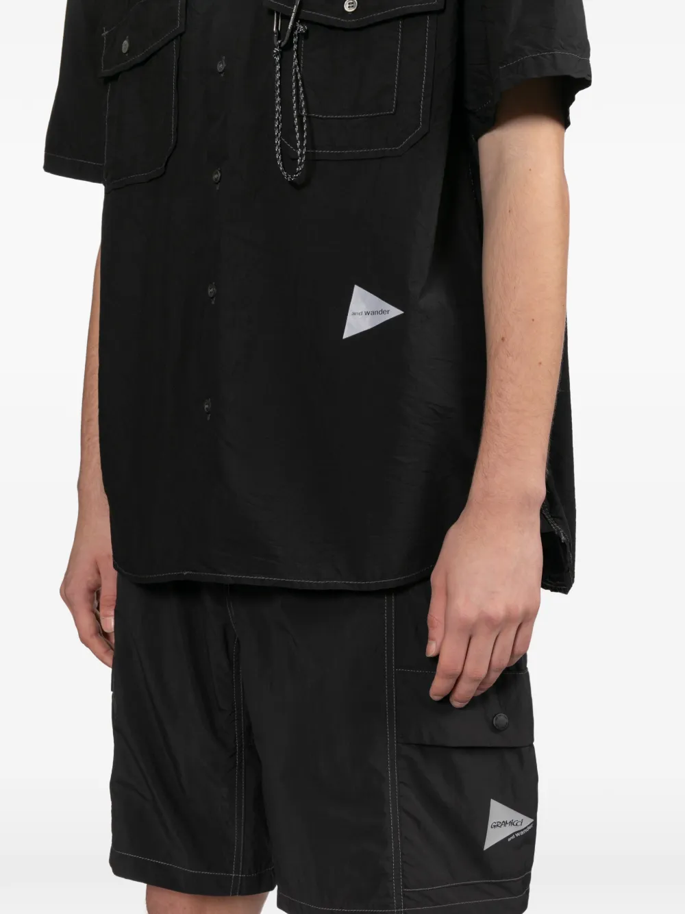 and Wander Cargo shorts met ceintuur Zwart