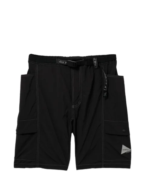 and Wander logo-print belted cargo shorts