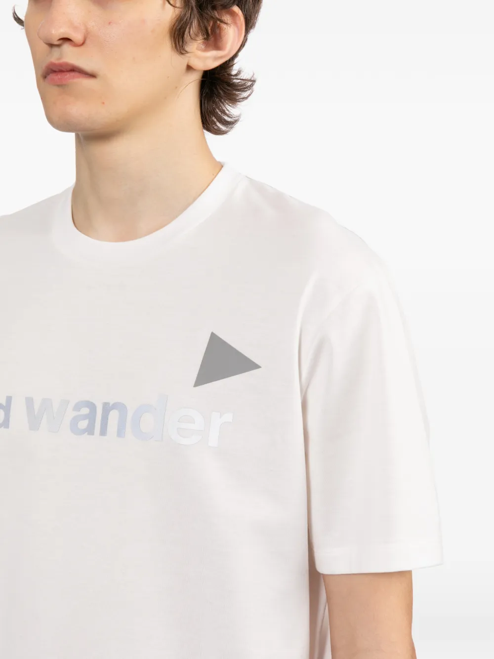 and Wander T-shirt met logo Wit