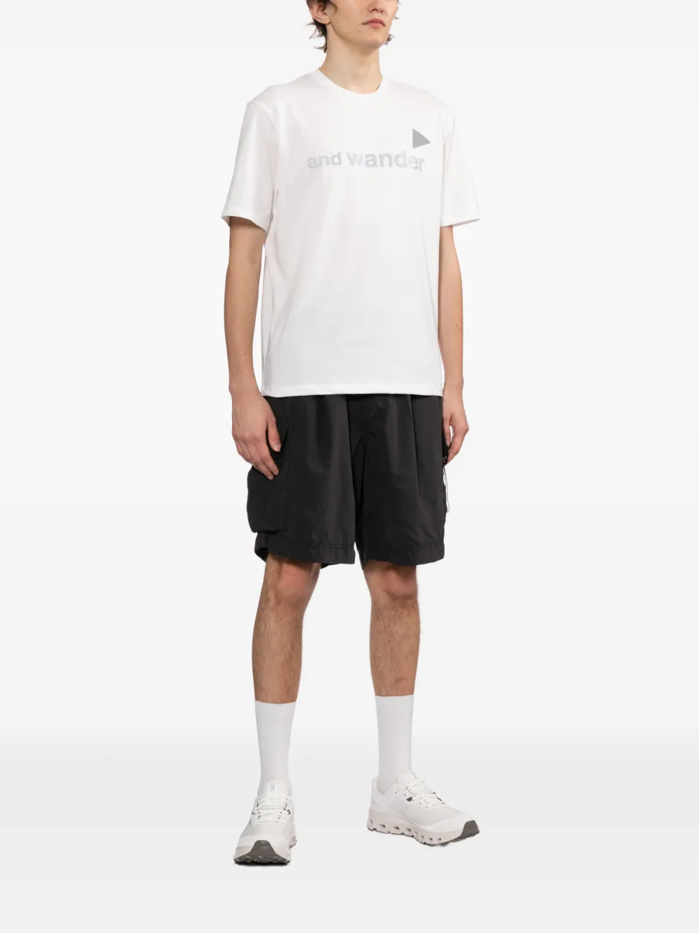 and Wander T-shirt met logo Wit