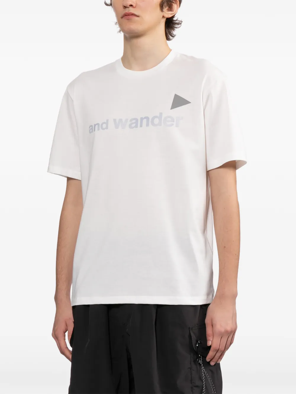 and Wander T-shirt met logo Wit