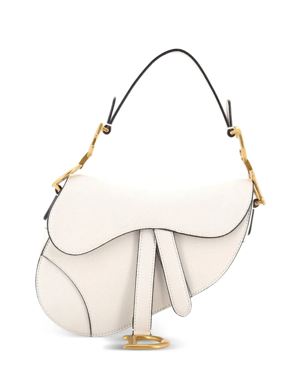 Christian Dior Pre-Owned Saddle Handbag Leather Mini shoulder bag - Bianco