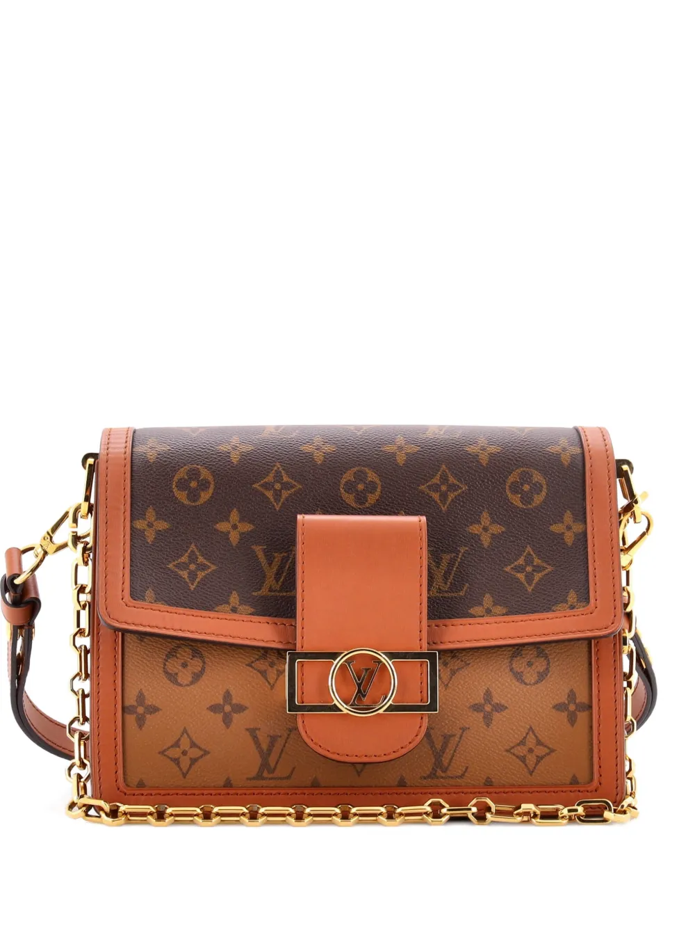 Louis Vuitton Pre-Owned Dauphine Reverse Monogram Canvas MM shoulder bag - Braun