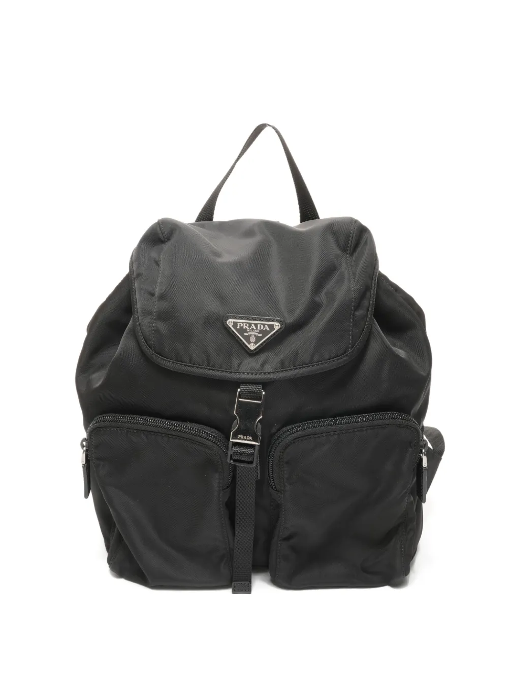 Prada Pre-Owned 2020-2025 logo backpack - Nero
