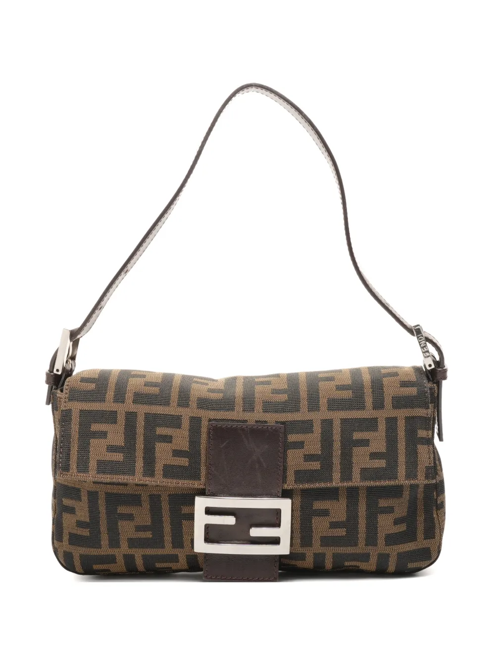 Fendi Pre-Owned 1990s Mamma Baguette canvas shoulder bag - Marrone