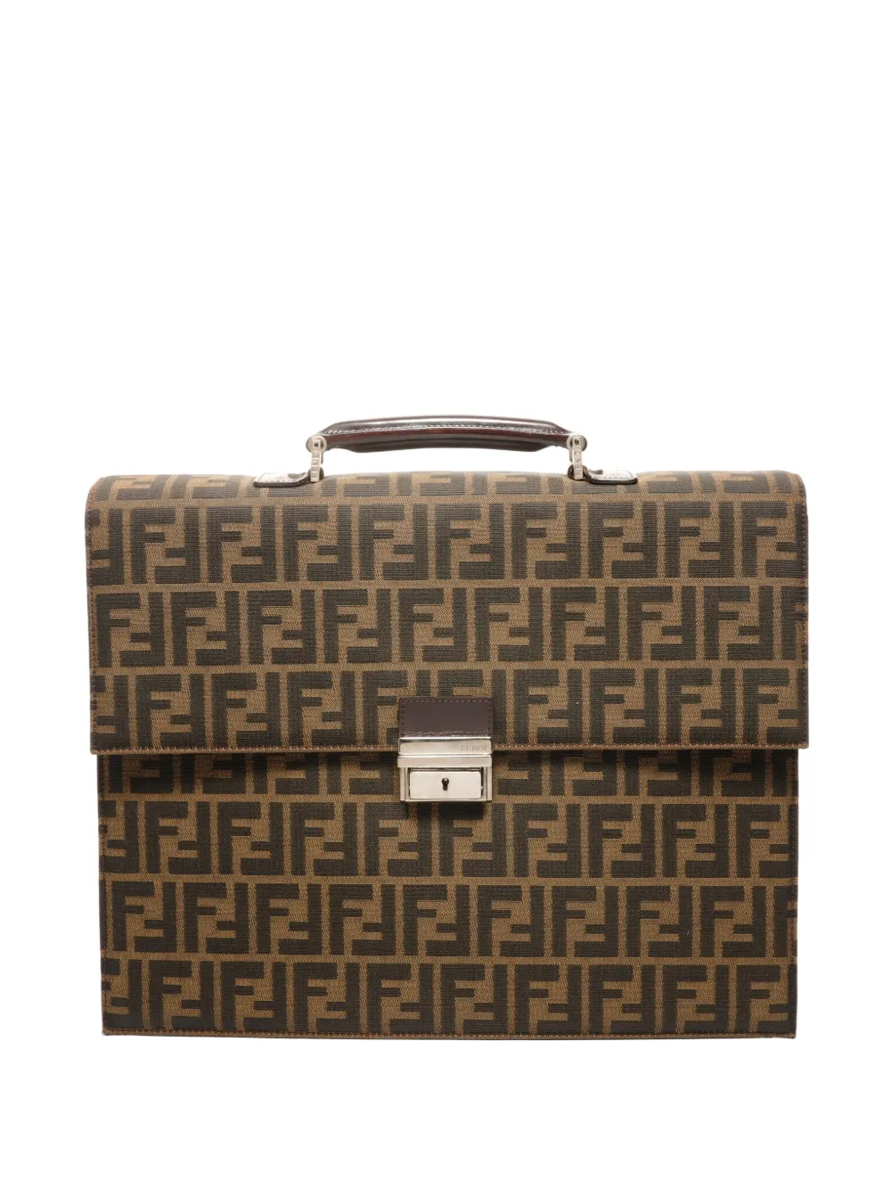 Fendi Pre-Owned 1990s Zucca canvas briefcase - Toni neutri