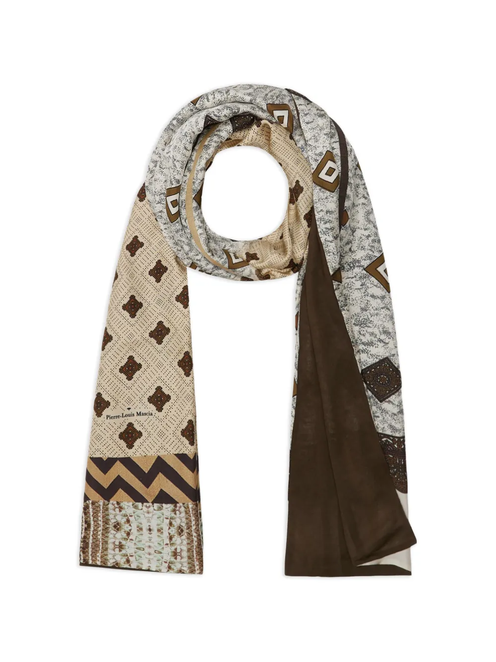 Pierre-Louis Mascia Aloesta sjaal met geometrische print Beige