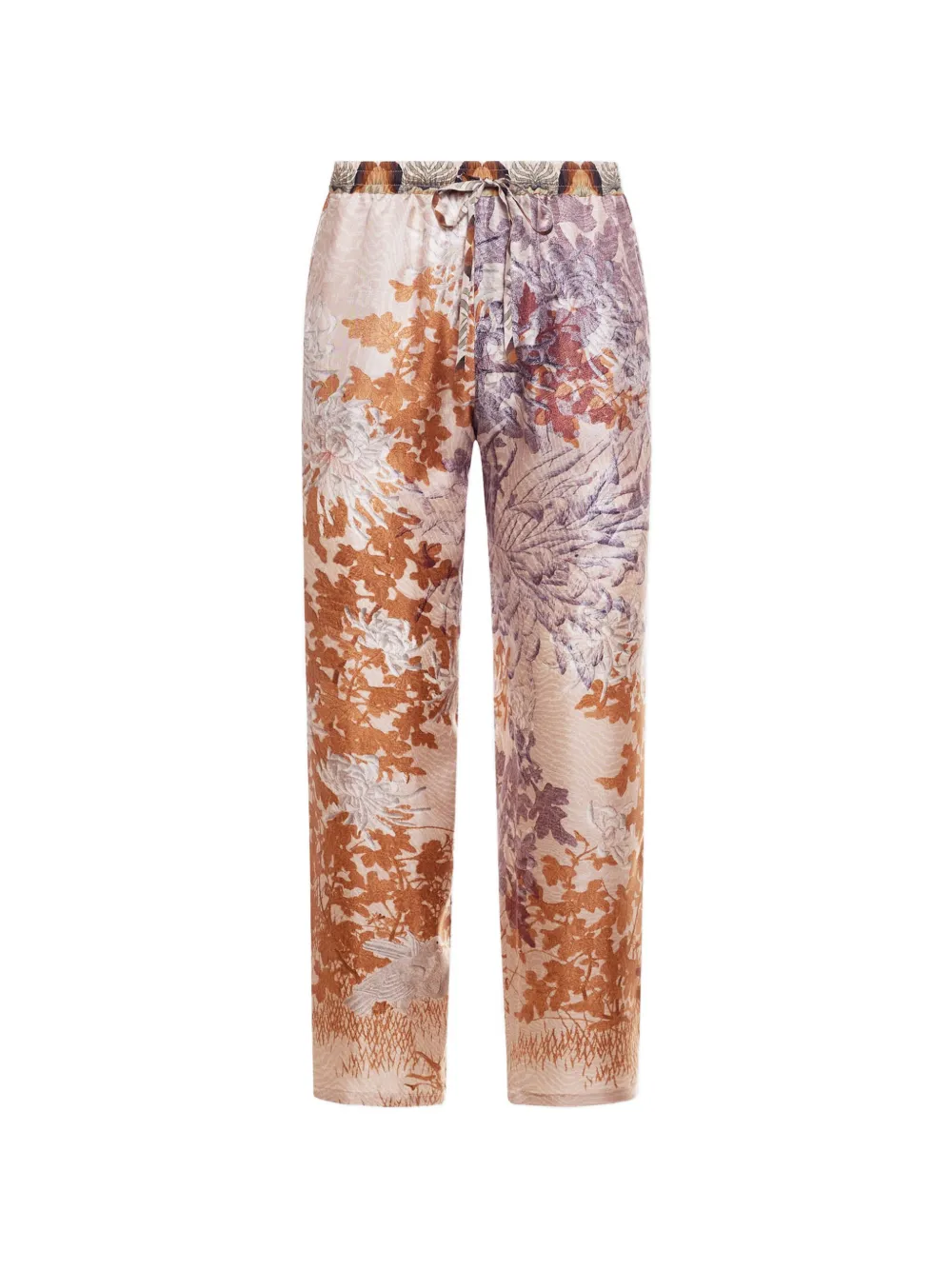 Pierre-Louis Mascia Aloe floral straight leg trousers - Toni neutri