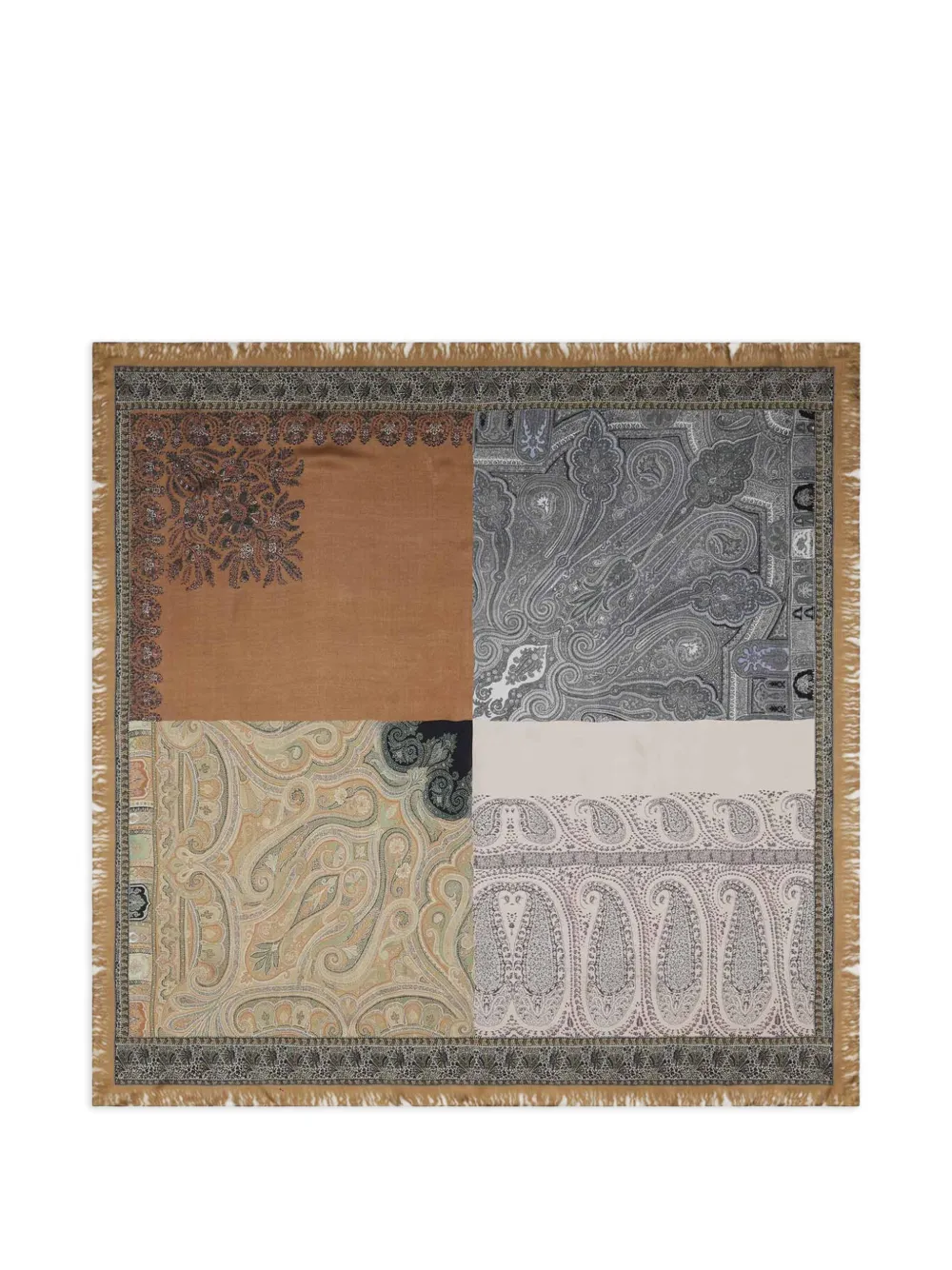 Pierre-Louis Mascia Molare paisley collage scarf - Toni neutri