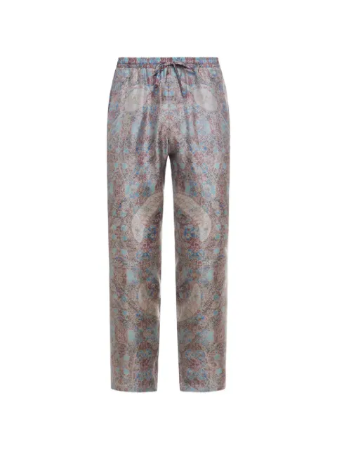 Pierre-Louis Mascia Aloe drawstring paisley silk trousers