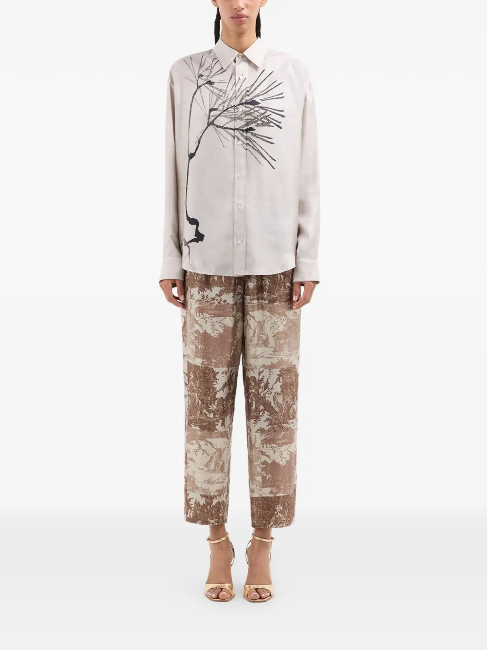 Brushstroke-Motif Shirt