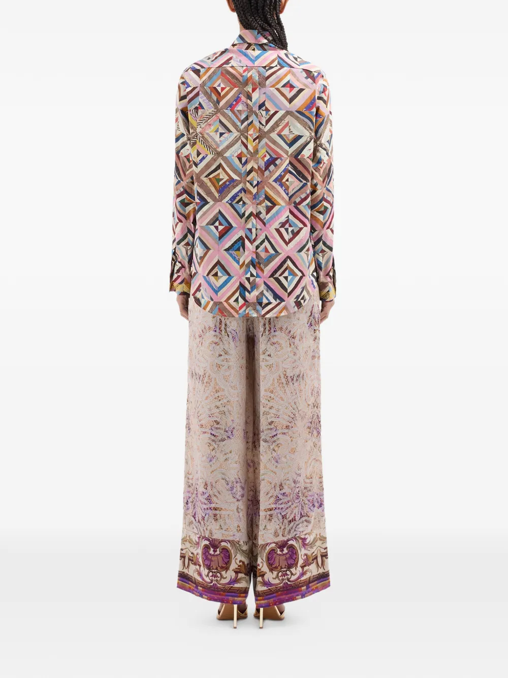  Pierre-louis Mascia Diomede Patchwork Shirt - Neutrals 