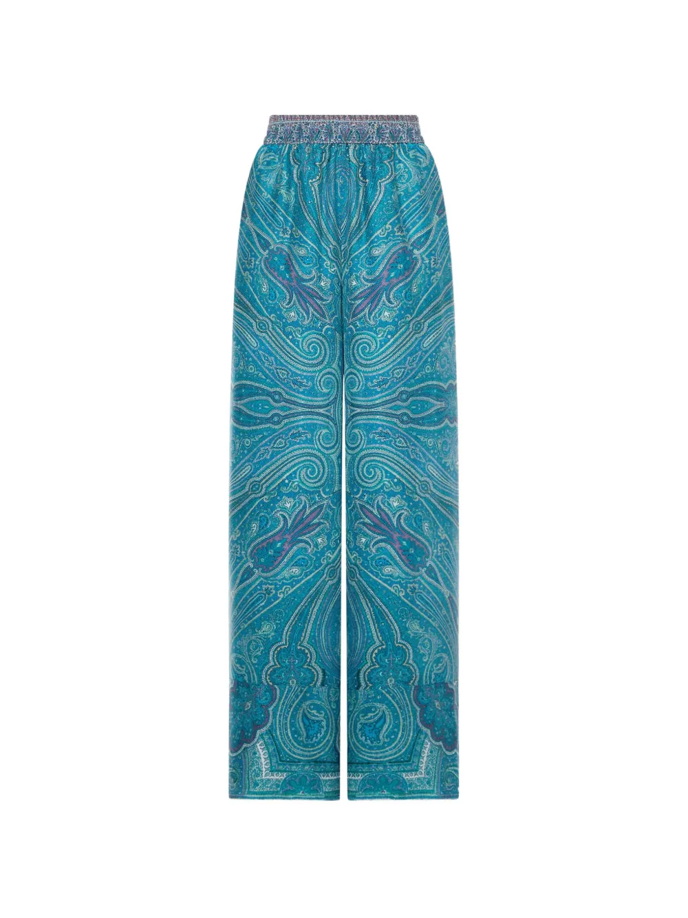 Pierre-Louis Mascia Tetris paisley elastic palazzo pants - Blu