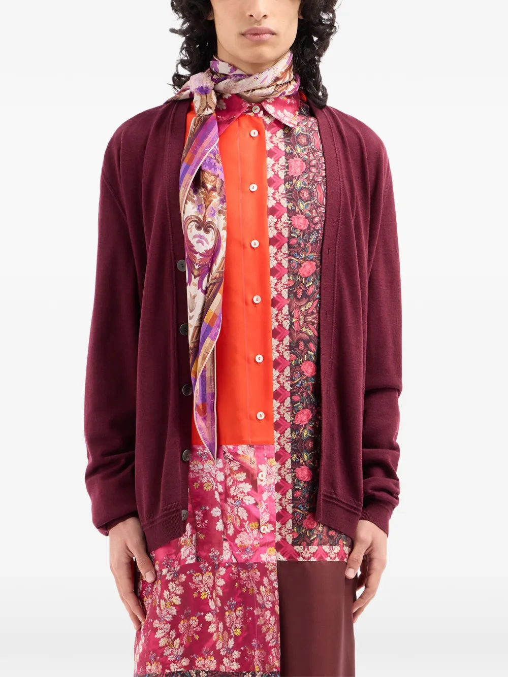 Pierre-Louis Mascia Sjaal met bloemenprint Beige