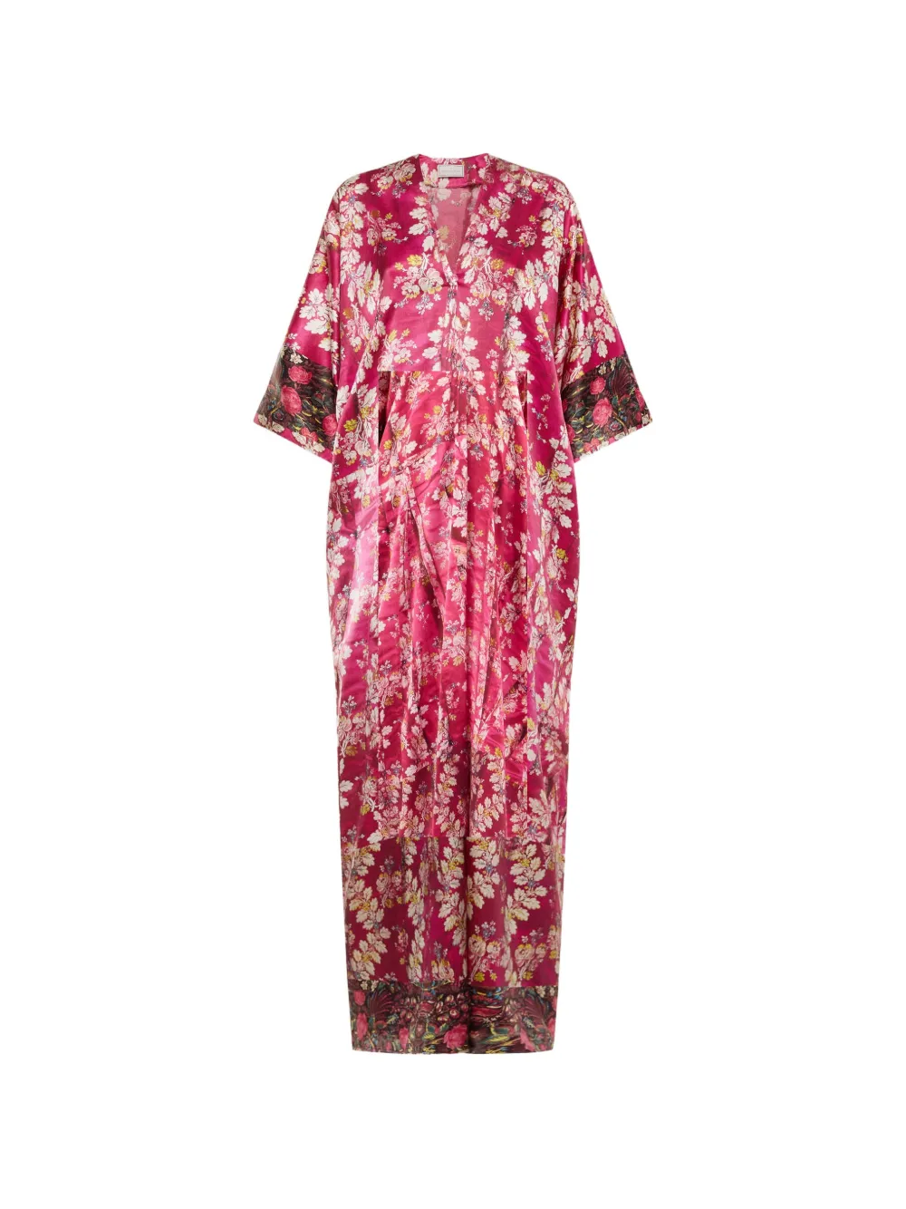 Pierre-Louis Mascia floral-print V-neck kaftan - Rosa