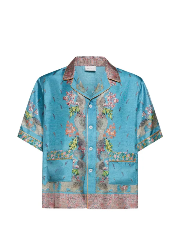 Pierre-Louis Mascia paisley-print short-sleeve Shirt | Blue | FARFETCH