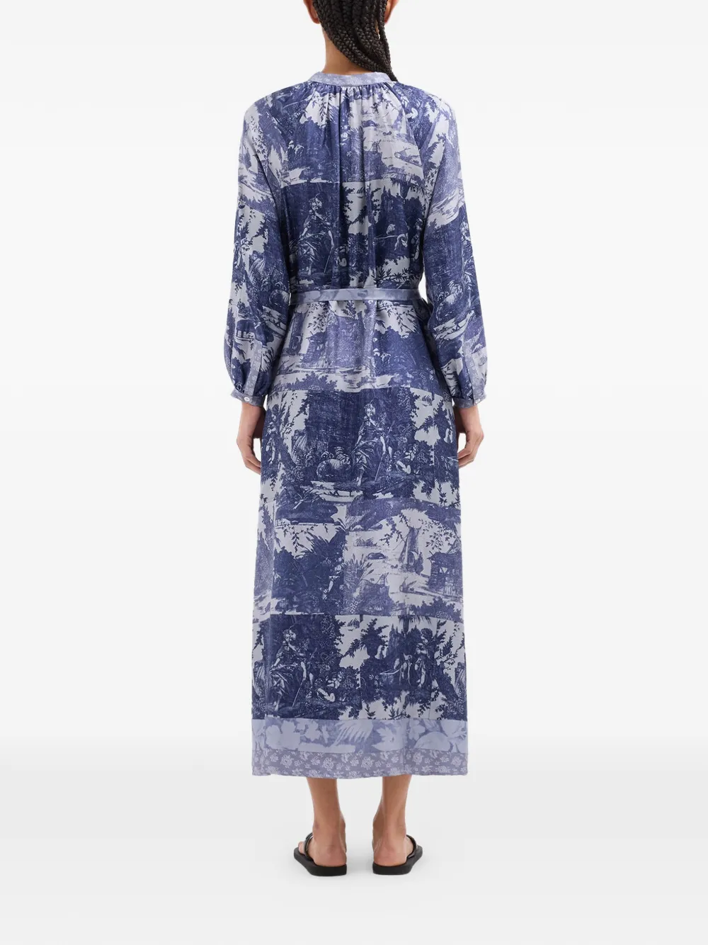 Pierre-Louis Mascia Aloe blousejurk met toile-de-jouy patroon Blauw