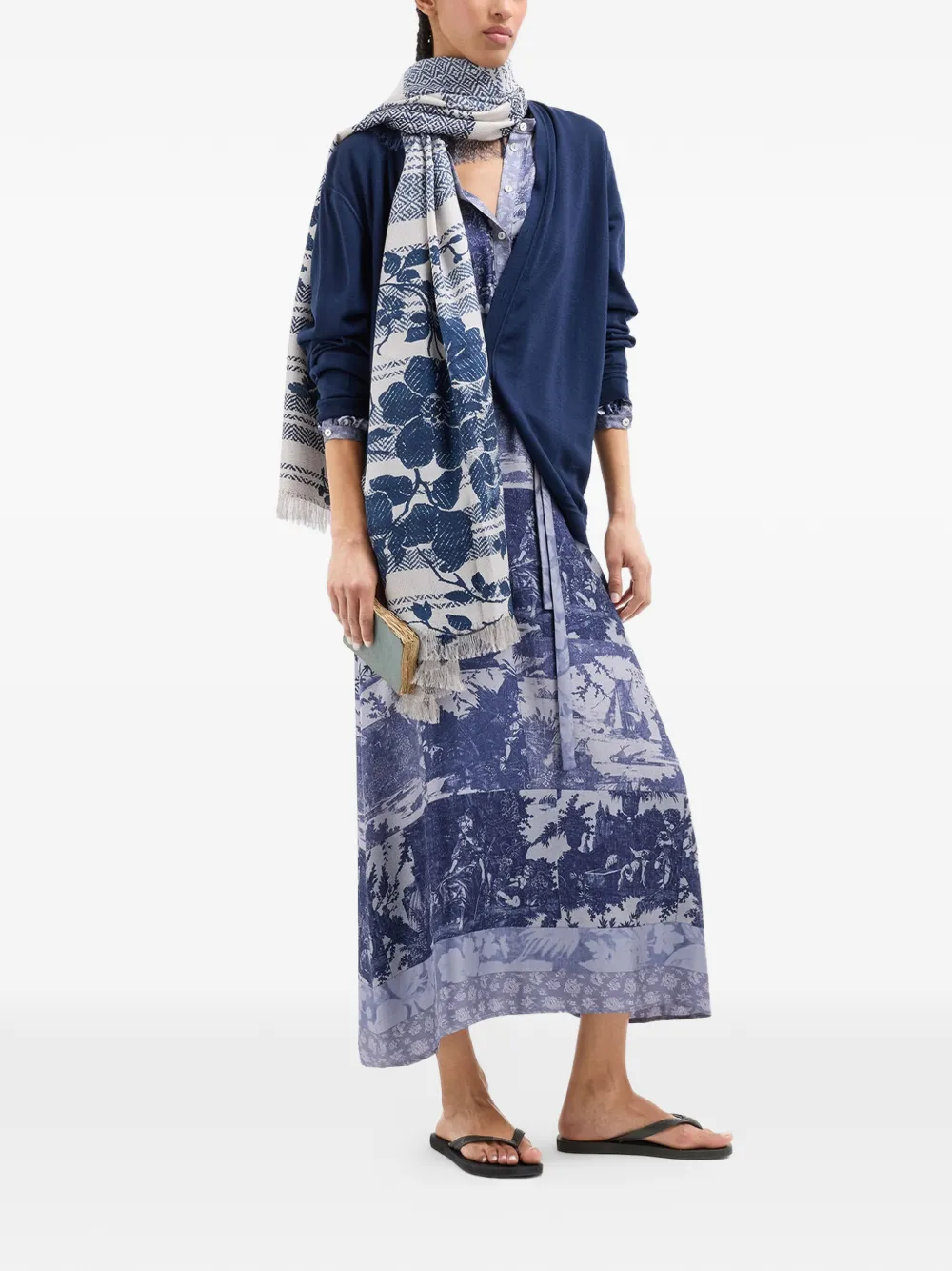 Pierre-Louis Mascia Aloe blousejurk met toile-de-jouy patroon Blauw