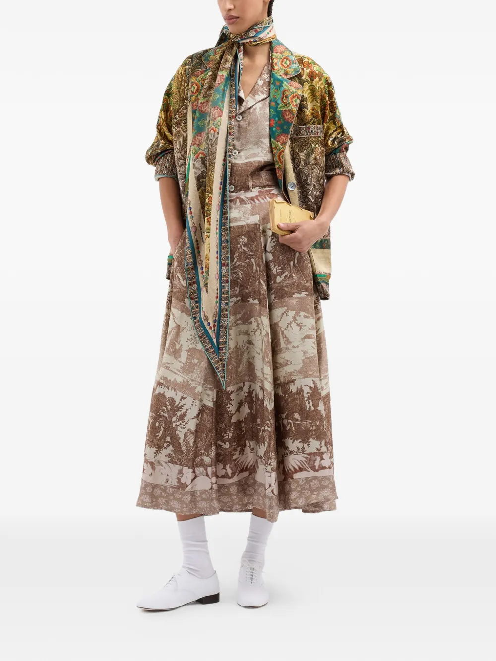 Pierre-Louis Mascia Aloe shirt met korte mouwen Bruin