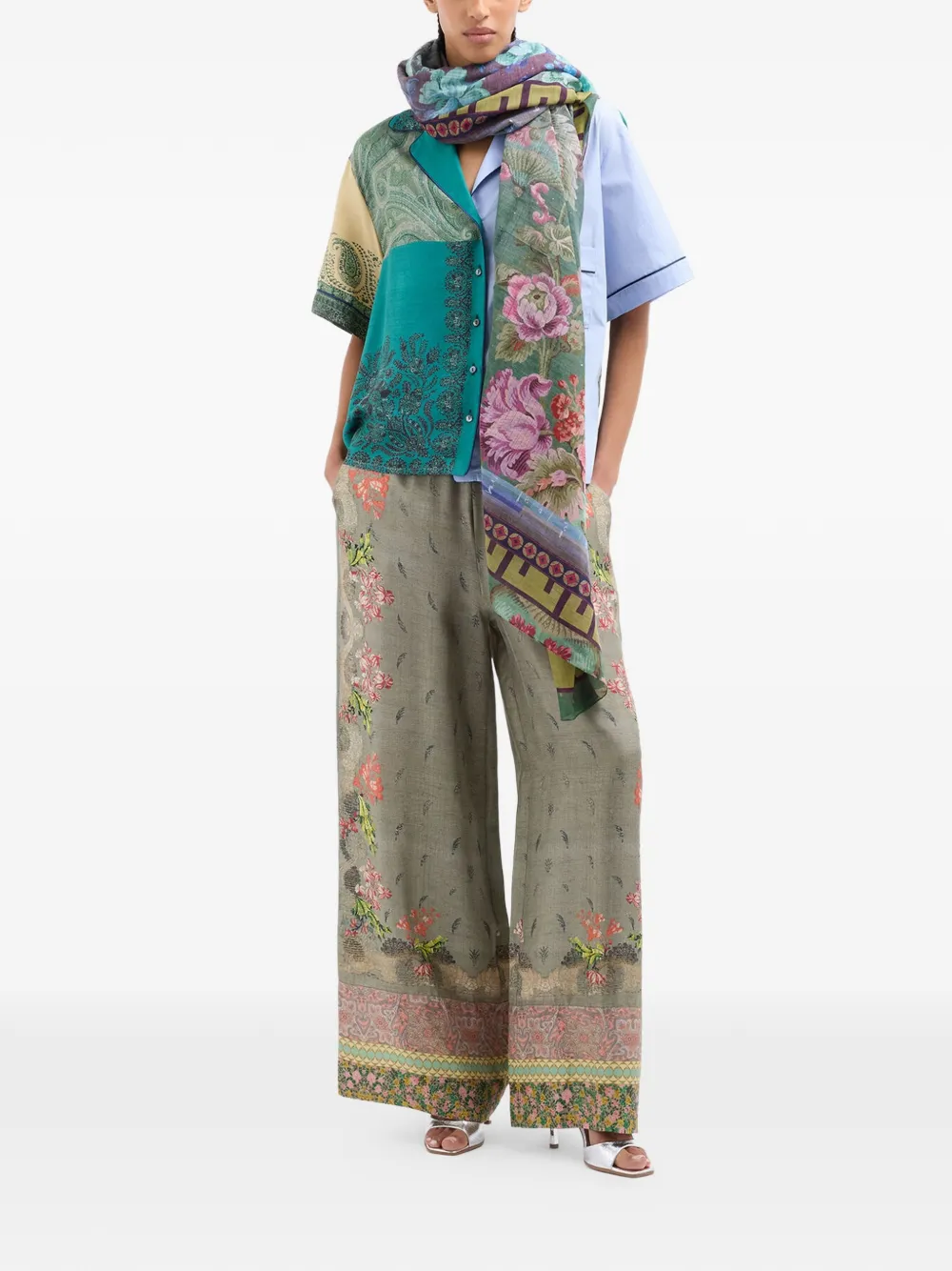 Pierre-Louis Mascia Alorhi shirt met patchwork Blauw