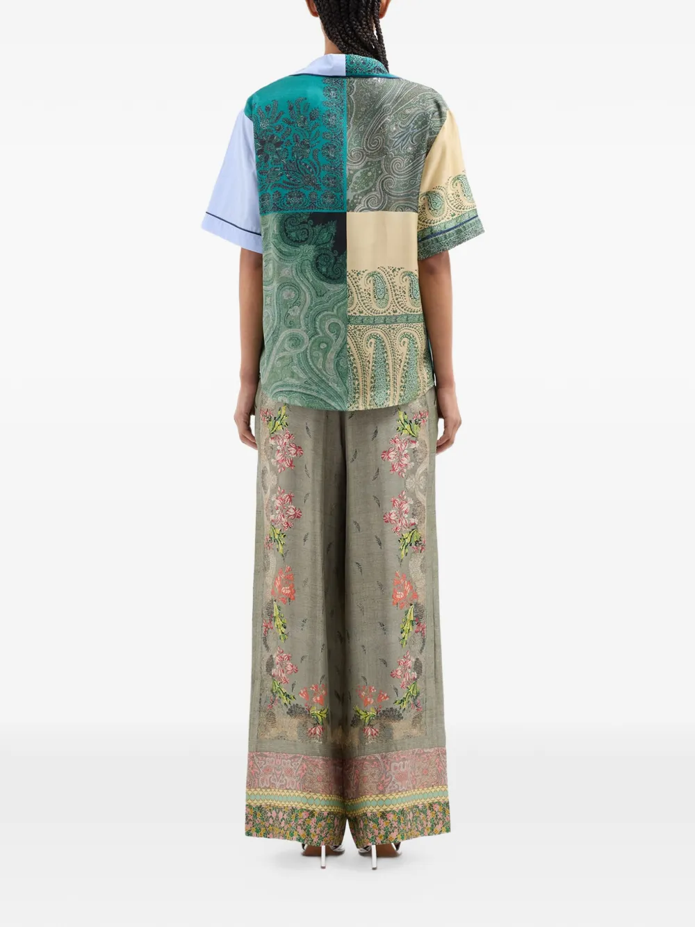Pierre-Louis Mascia Alorhi shirt met patchwork Blauw