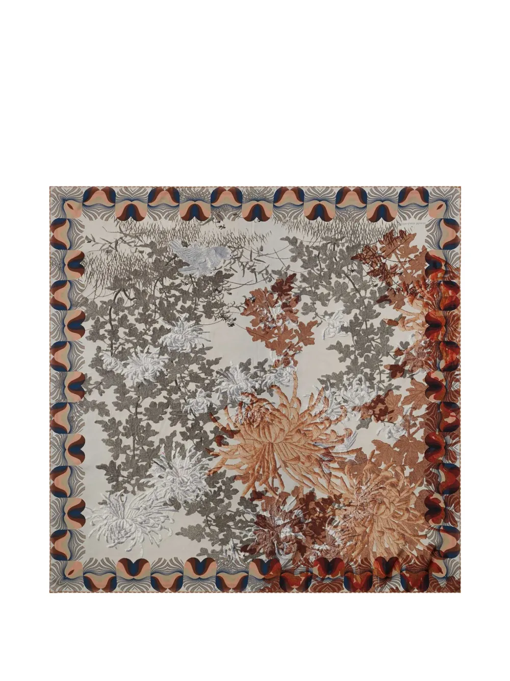 Pierre-Louis Mascia Cialda floral bandana scarf - Marrone