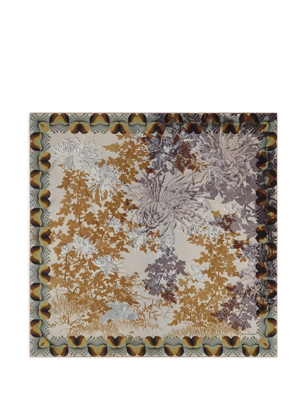 Pierre-Louis Mascia Cialda sjaal met bloemenprint Bruin