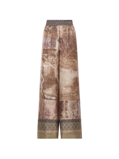 Pierre-Louis Mascia Aloe tapestry-inspired palazzo trousers