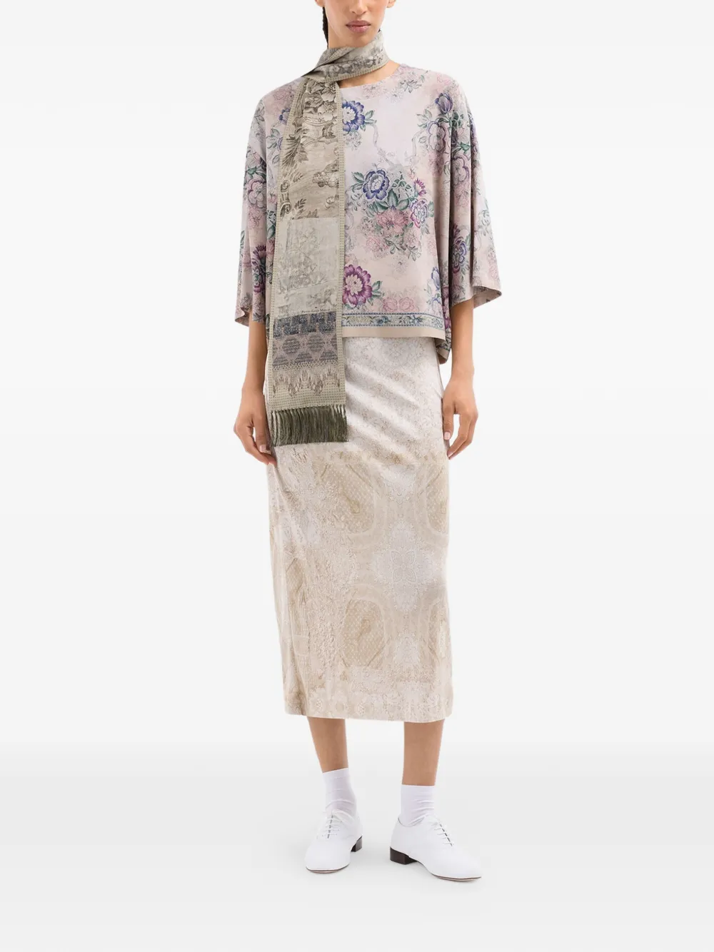 Pierre-Louis Mascia Adanastr shirt met dolman-mouwen en korte mouwen Beige