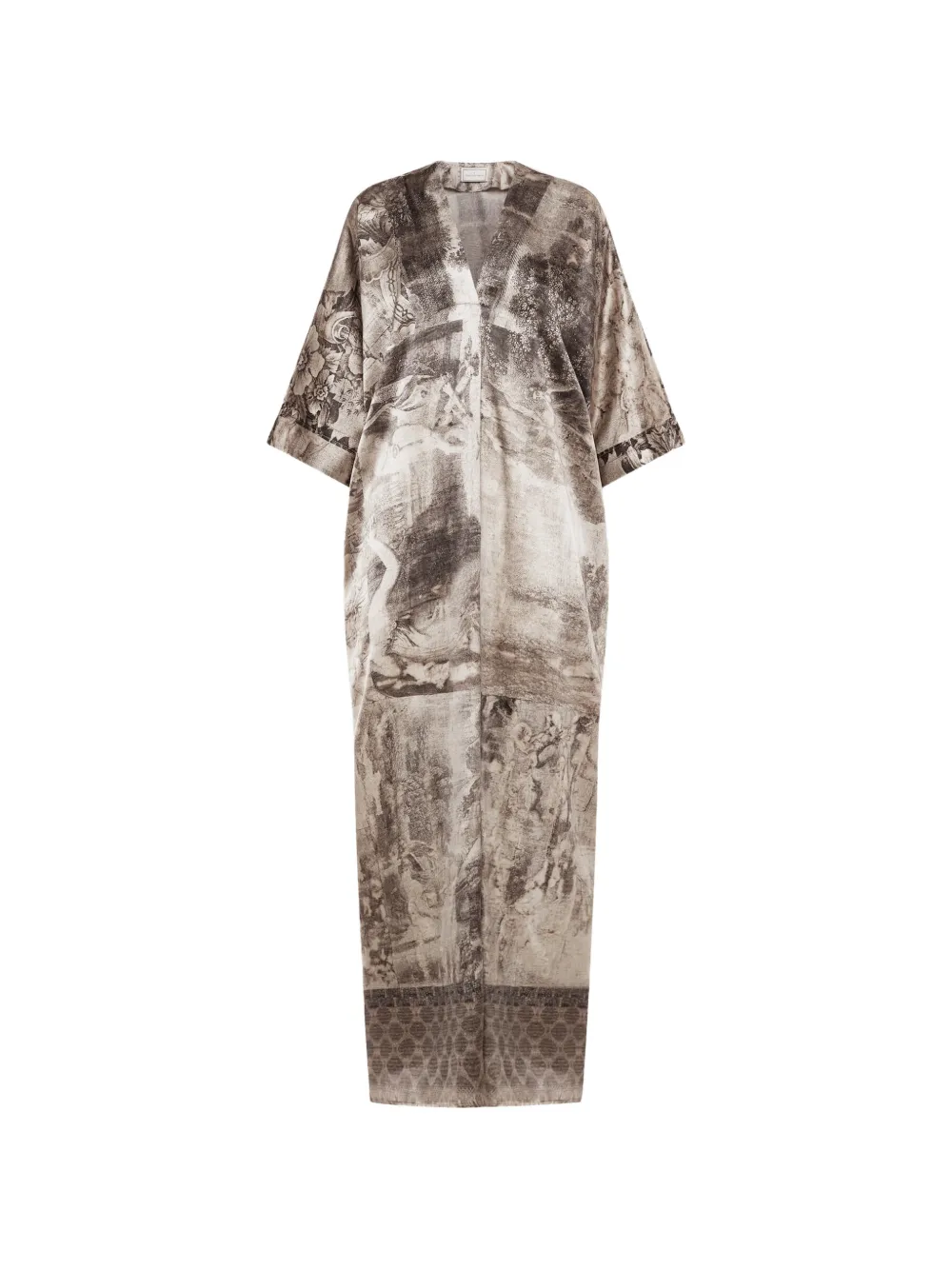Pierre-Louis Mascia abstract-print kaftan - Toni neutri