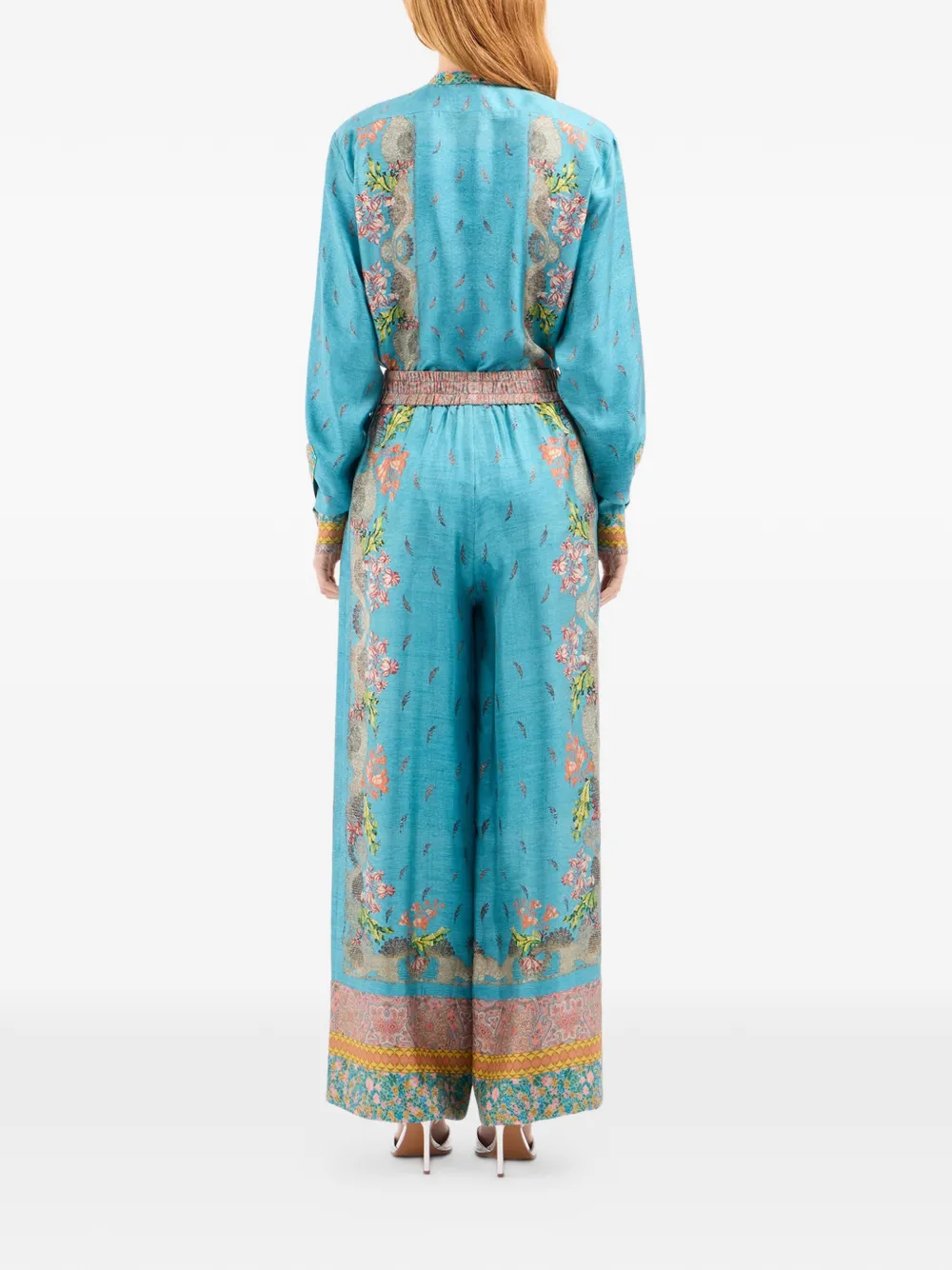 Pierre-Louis Mascia Broek met bloemenprint Blauw