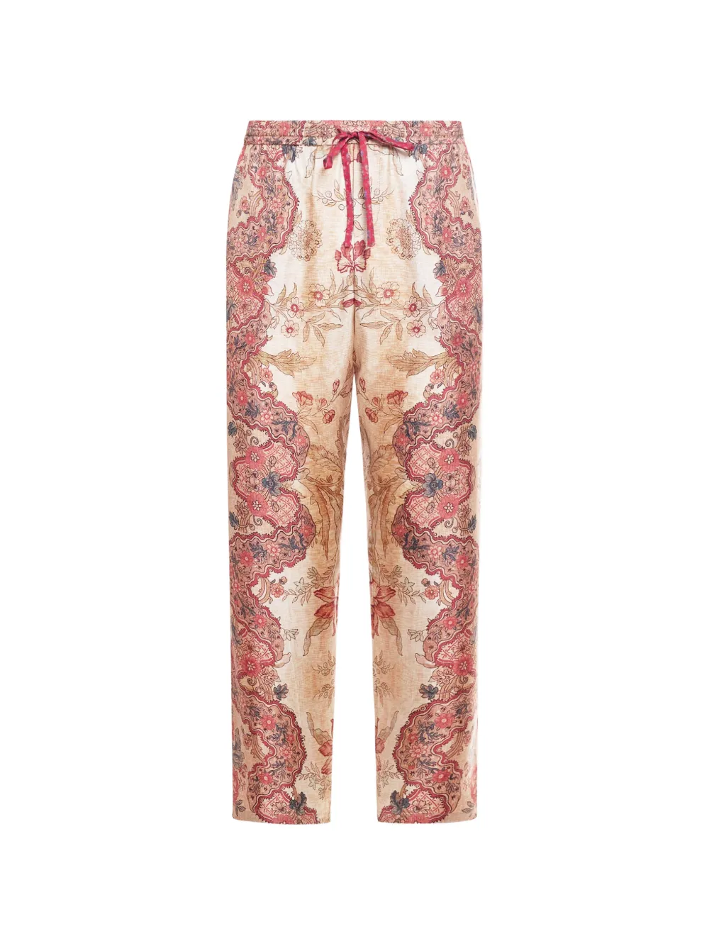 Pierre-Louis Mascia floral-pattern drawstring-fastening trousers - Toni neutri
